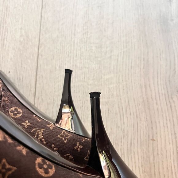 Louis Vuitton Mimosa Mini Lin Monogram Ankle Boots 7.5 - Picture 9 of 15